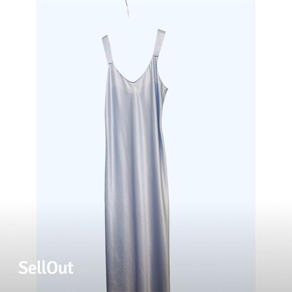 Sleep Sense Soft Lilac Satin Robe & Nightgown Set Size M - Picture 2 of 4